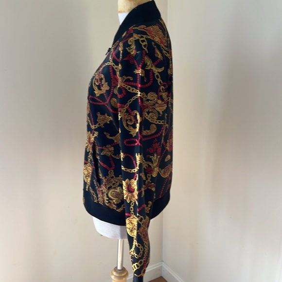 True Religion XL true chain satin baroque print zippered jacket. - Picture 5 of 13